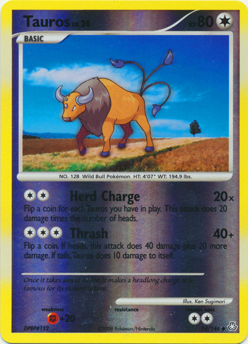 Tauros - 74/146 - Uncommon - Reverse Holo available at 401 Games Canada