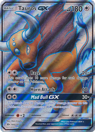 Tauros GX - 144/149 - Full Art Ultra Rare available at 401 Games Canada