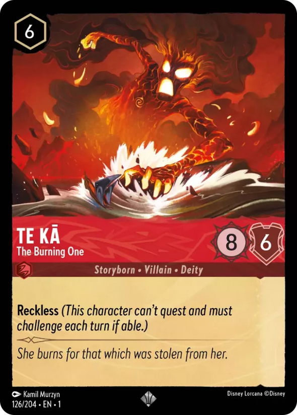 Te Ka (The Burning One) - 126/204 - Super Rare available at 401 Games Canada