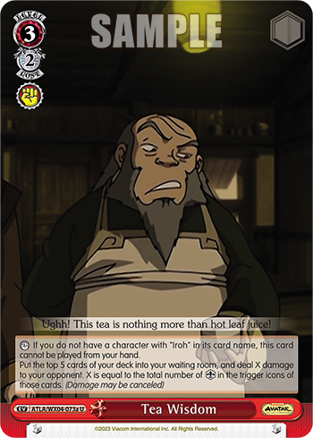 Tea Wisdom - ATLA/WX04-E073a - Uncommon available at 401 Games Canada