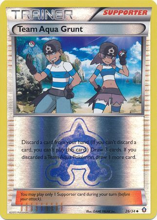 Team Aqua Grunt - 26/34 - Uncommon - Reverse Holo available at 401 Games Canada