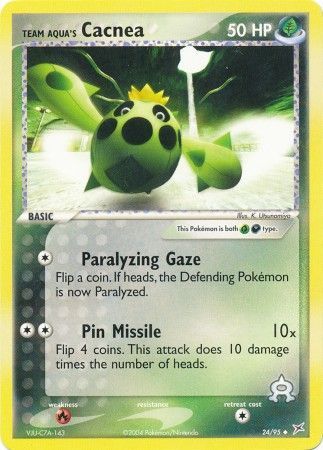 Team Aqua's Cacnea - 24/95 - Uncommon available at 401 Games Canada