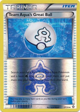 Team Aqua's Great Ball - 27/34 - Uncommon - Reverse Holo available at 401 Games Canada