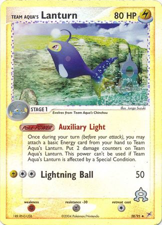 Team Aqua's Lanturn - 28/95 - Uncommon - Reverse Holo available at 401 Games Canada