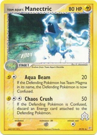 Team Aqua's Manectric - 29/95 - Uncommon available at 401 Games Canada