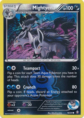 Team Aqua's Mightyena - 18/34 - Common - Reverse Holo available at 401 Games Canada