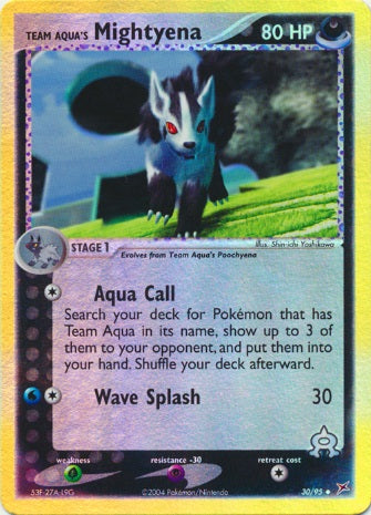 Team Aqua's Mightyena - 30/95 - Uncommon - Reverse Holo available at 401 Games Canada