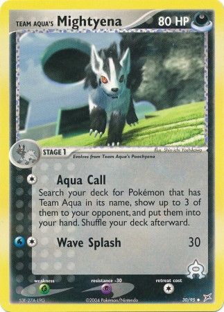 Team Aqua's Mightyena - 30/95 - Uncommon available at 401 Games Canada