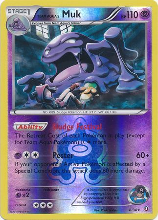 Team Aqua's Muk - 8/34 - Holo Rare - Reverse Holo available at 401 Games Canada