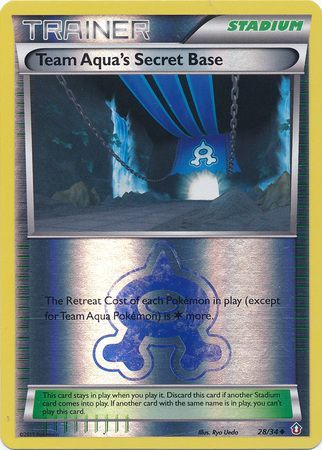 Team Aqua's Secret Base - 28/34 - Uncommon - Reverse Holo available at 401 Games Canada