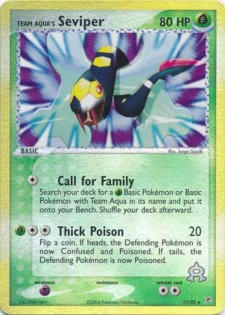 Team Aqua's Seviper - 17/95 - Rare - Reverse Holo available at 401 Games Canada