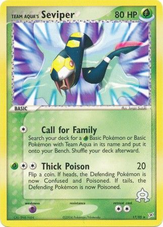 Team Aqua's Seviper - 17/95 - Rare available at 401 Games Canada