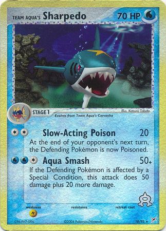 Team Aqua's Sharpedo - 18/95 - Rare - Reverse Holo available at 401 Games Canada