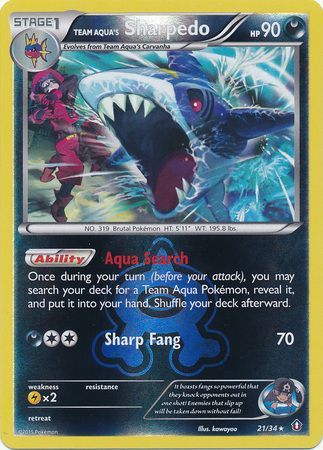 Team Aqua's Sharpedo - 21/34 - Holo Rare - Reverse Holo available at 401 Games Canada