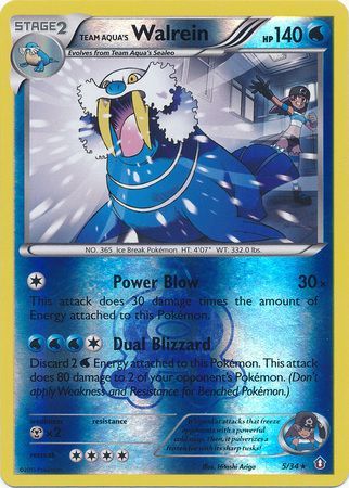 Team Aqua's Walrein - 5/34 - Holo Rare - Reverse Holo available at 401 Games Canada