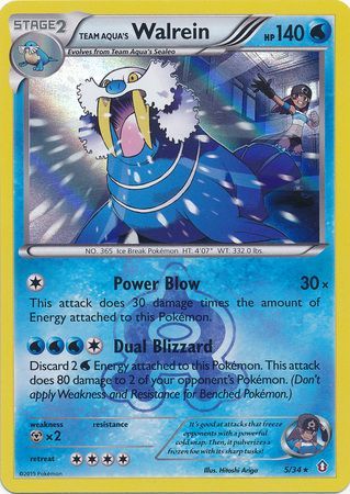 Team Aqua's Walrein - 5/34 - Holo Rare available at 401 Games Canada