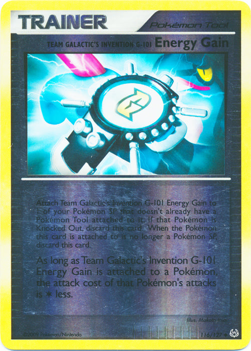 Team Galactic's Invention G-101 Energy Gain - 116/127 - Uncommon - Reverse Holo available at 401 Games Canada