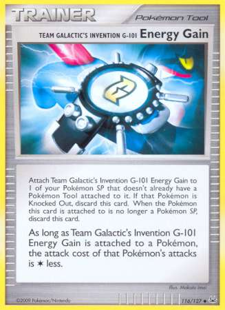 Team Galactic's Invention G-101 Energy Gain - 116/127 - Uncommon available at 401 Games Canada