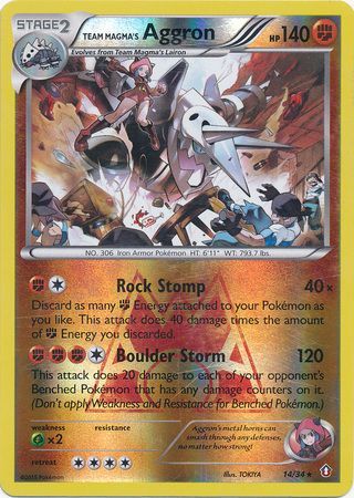 Team Magma's Aggron - 14/34 - Holo Rare - Reverse Holo available at 401 Games Canada