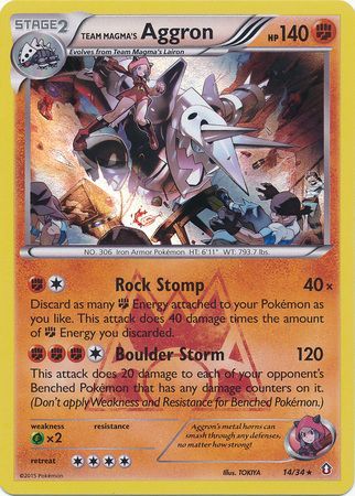 Team Magma's Aggron - 14/34 - Holo Rare available at 401 Games Canada