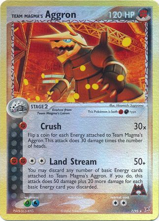 Team Magma's Aggron - 7/95 - Holo Rare - Reverse Holo available at 401 Games Canada