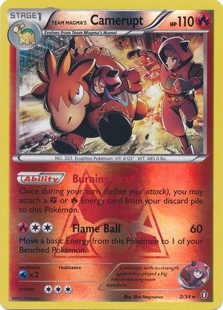 Team Magma's Camerupt - 2/34 - Holo Rare - Reverse Holo available at 401 Games Canada