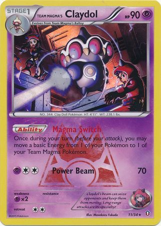 Team Magma's Claydol - 11/34 - Holo Rare available at 401 Games Canada