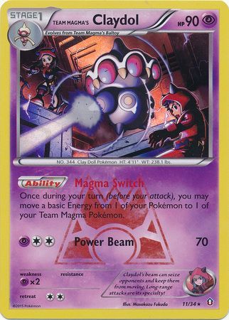 Team Magma's Claydol - 11/34 - Holo Rare available at 401 Games Canada