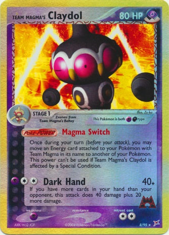 Team Magma's Claydol - 8/95 - Holo Rare - Reverse Holo available at 401 Games Canada