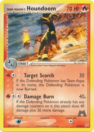 Team Magma's Houndoom - 34/95 - Uncommon available at 401 Games Canada