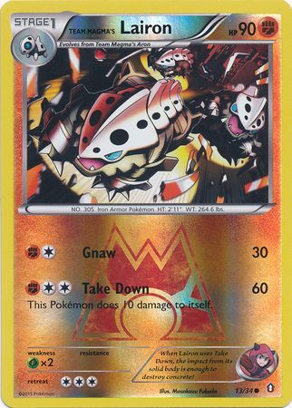 Team Magma's Lairon - 13/34 - Common - Reverse Holo available at 401 Games Canada