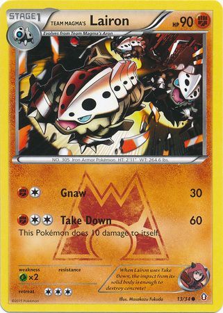 Team Magma's Lairon - 13/34 - Common available at 401 Games Canada