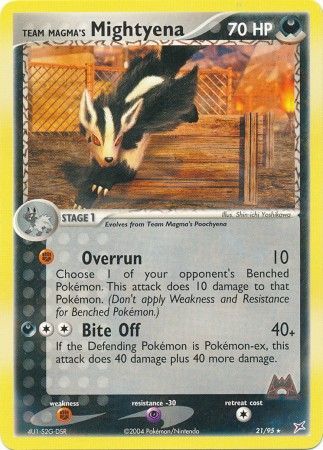 Team Magma's Mightyena - 21/95 - Rare available at 401 Games Canada