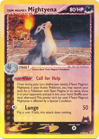 Team Magma's Mightyena - 37/95 - Uncommon - Reverse Holo available at 401 Games Canada