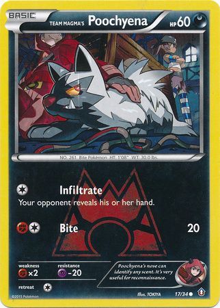 Team Magma's Poochyena - 17/34 - Common available at 401 Games Canada