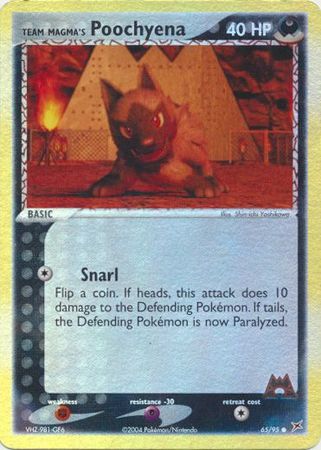 Team Magma's Poochyena - 65/95 - Common - Reverse Holo available at 401 Games Canada