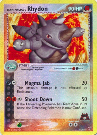 Team Magma's Rhydon - 11/95 - Holo Rare - Reverse Holo available at 401 Games Canada