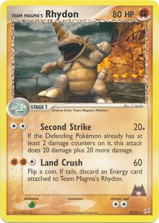 Team Magma's Rhydon - 22/95 - Rare available at 401 Games Canada