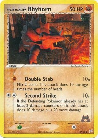 Team Magma's Rhyhorn - 67/95 - Common available at 401 Games Canada