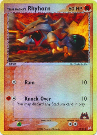 Team Magma's Rhyhorn - 68/95 - Common - Reverse Holo available at 401 Games Canada