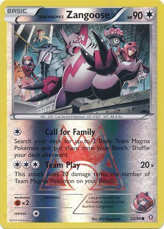 Team Magma's Zangoose - 22/34 - Common - Reverse Holo available at 401 Games Canada