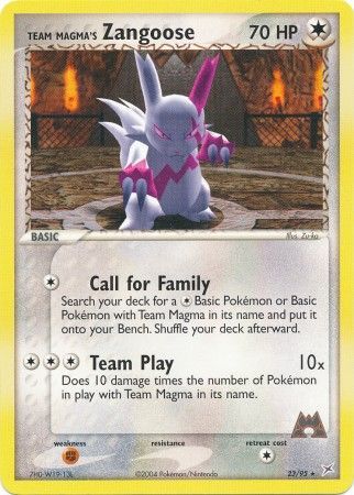 Team Magma's Zangoose - 23/95 - Rare available at 401 Games Canada