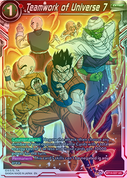 Teamwork of Universe 7 - BT14-027 - Uncommon (FOIL) available at 401 Games Canada