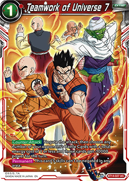 Teamwork of Universe 7 - BT14-027 - Uncommon available at 401 Games Canada