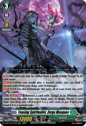 Teasing Spiritualist, Zorga Masques - D-BT10/013 - Triple Rare available at 401 Games Canada