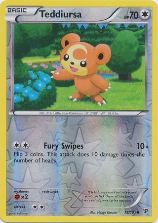 Teddiursa - 75/101 - Common - Reverse Holo available at 401 Games Canada