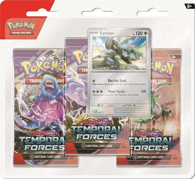 Pokemon - Scarlet and Violet - Temporal Forces - 3 Pack Blister - Cyclizar