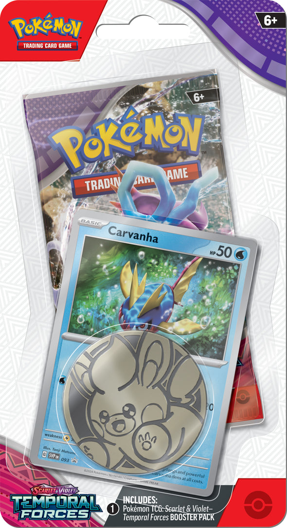 Pokemon - Scarlet and Violet - Temporal Forces - Checklane Blister - Carvanha