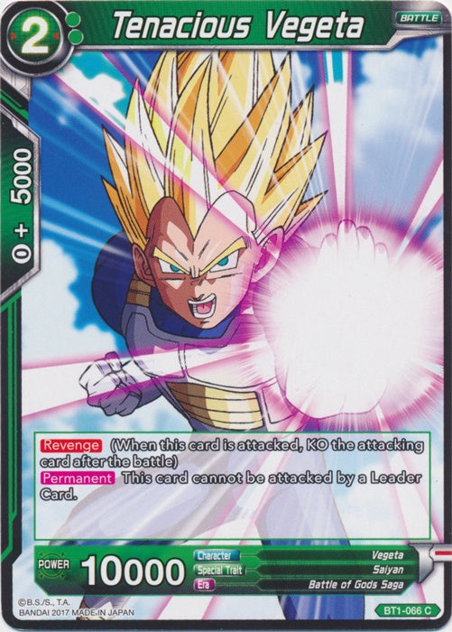 Tenacious Vegeta - BT1-066 - Common available at 401 Games Canada