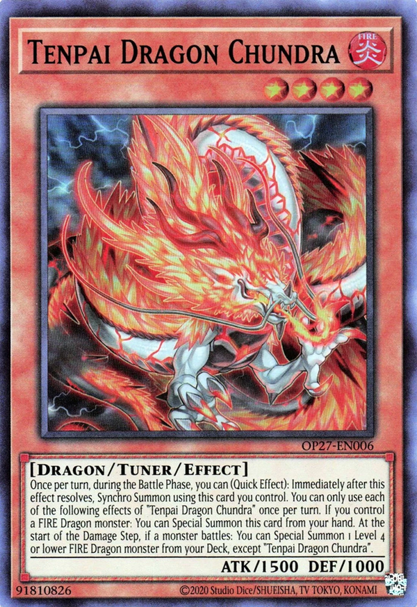 Tenpai Dragon Chundra - OP27-EN006 - Super Rare - Unlimited